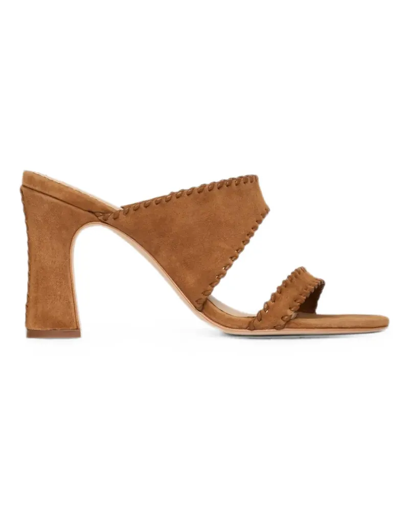 Cinq à Sept Kora Wildledersandalen mit Ziernähten - Braun Braun