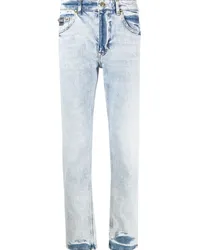 Versace Jeans Halbhohe Straight-Leg-Jeans Blau