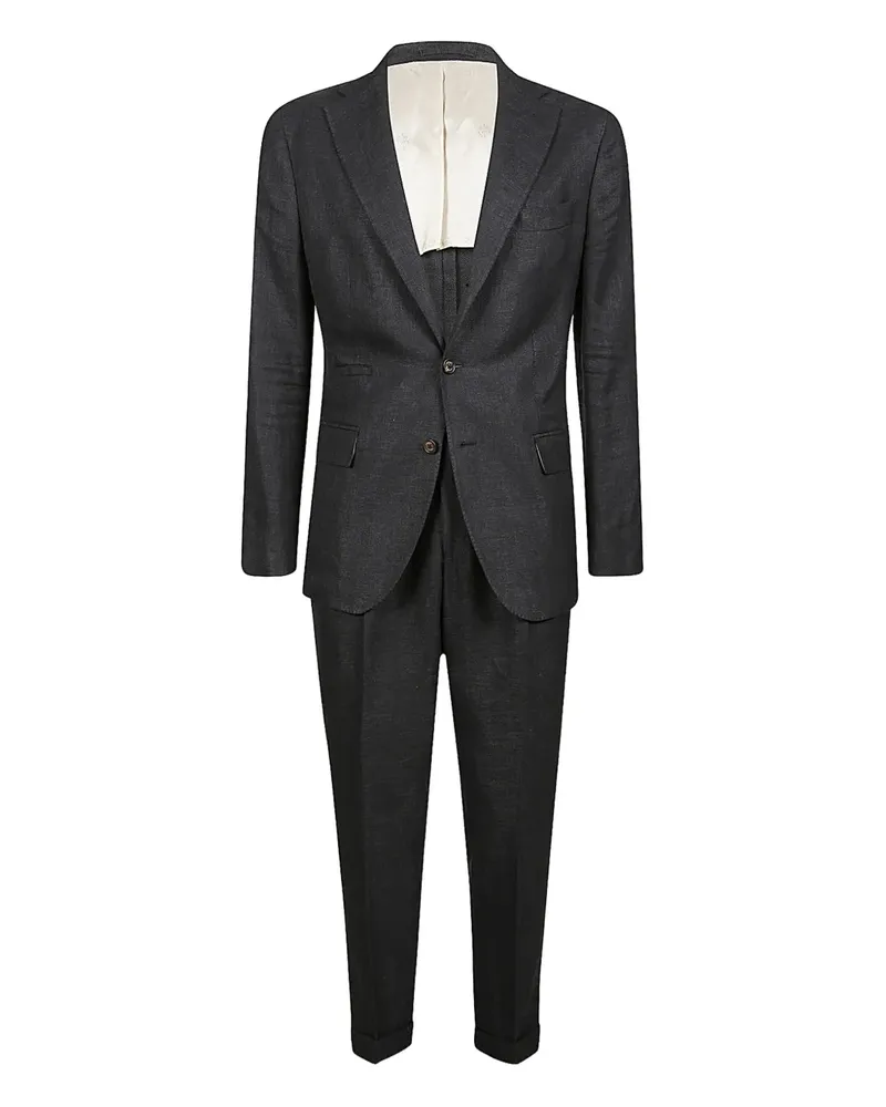 Eleventy Single-Breasted pleat suit - Grau Grau