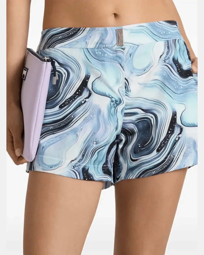 Vilebrequin Badeshorts aus Marmor - Blau Blau