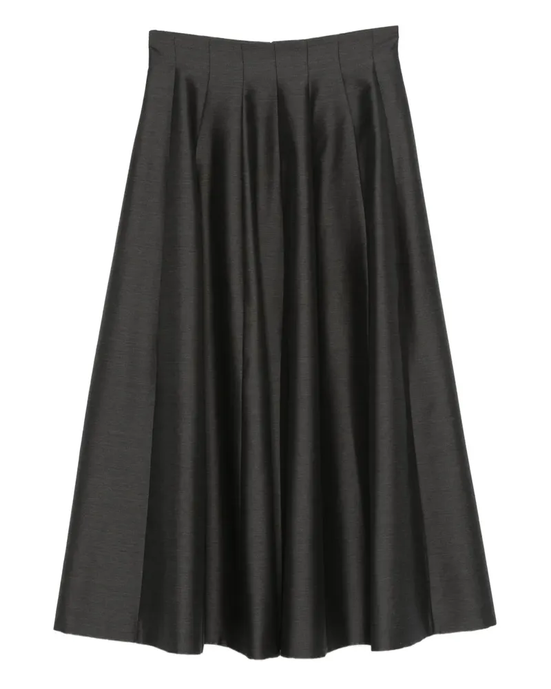 Alberta Ferretti Midirock mit Falten - Grau Grau