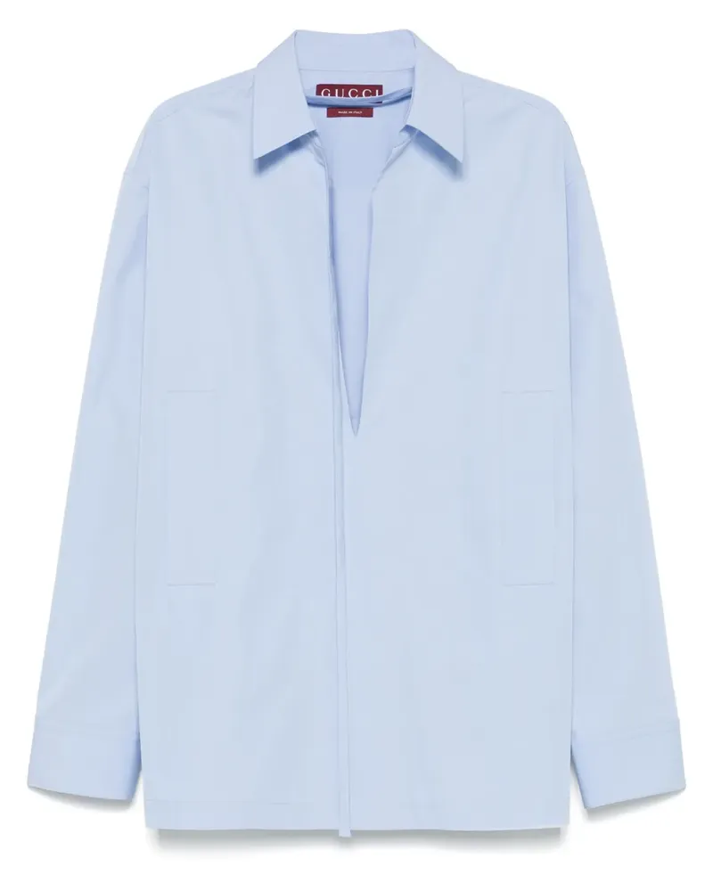 Gucci Hemd mit Logo-Prägung - Blau Blau