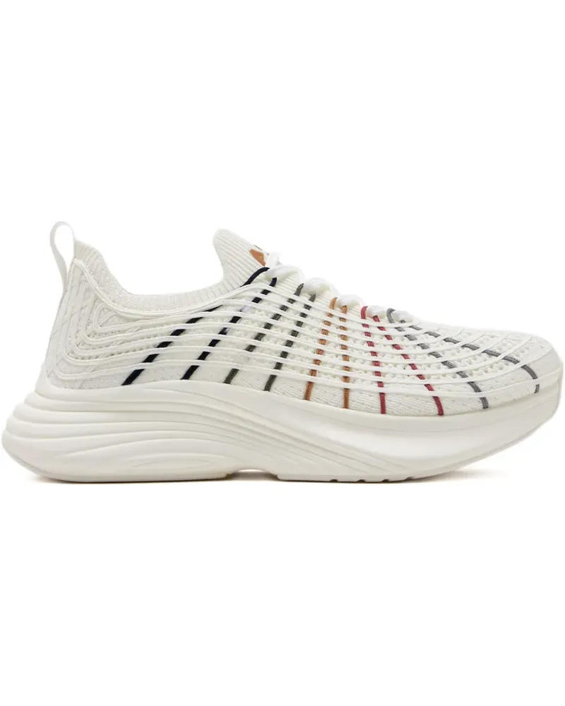 ATHLETIC PROPULSION LABS Gestreifte TechLoom Zipline Sneakers - Weiß Weiß