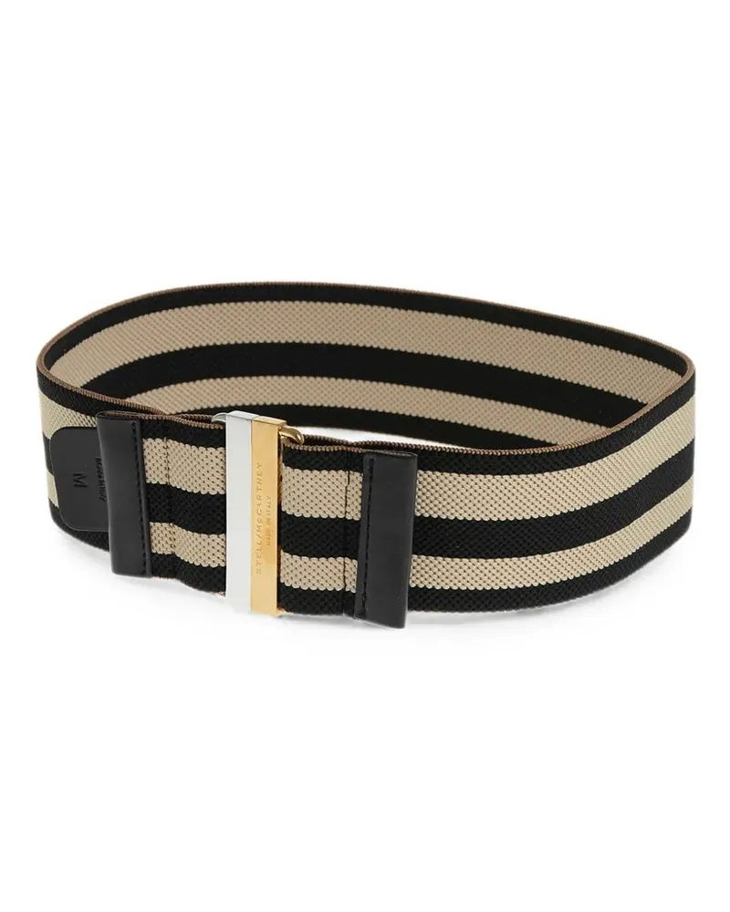 Stella McCartney striped elasticated belt - Schwarz Schwarz