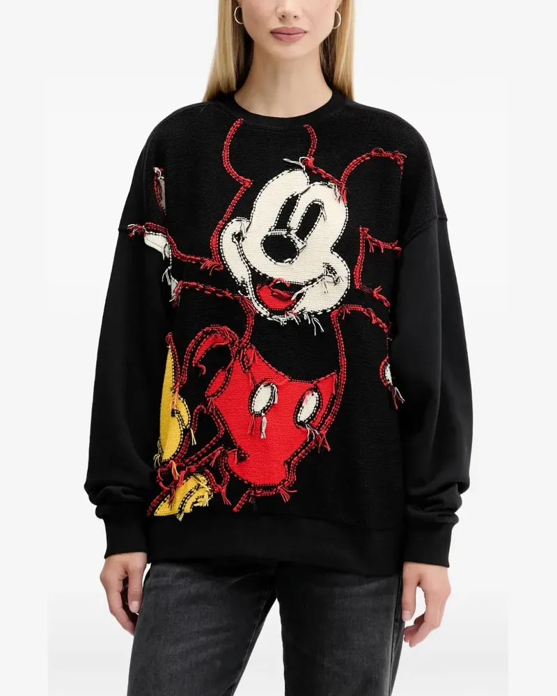 Desigual graphic crew-neck sweater - Schwarz Schwarz