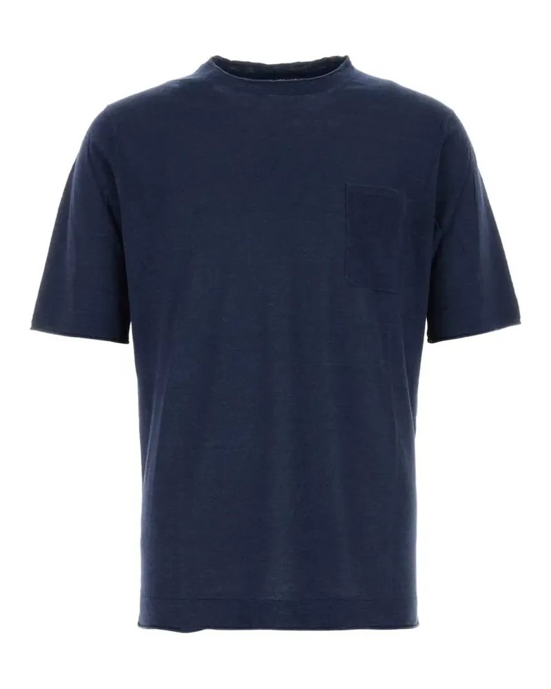 Paltò crew-neck pocket T-shirt - Blau Blau