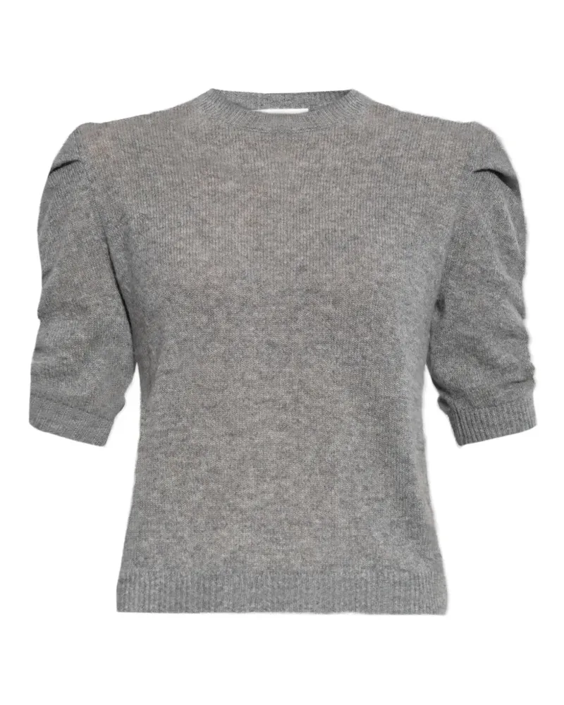 Frame Denim ruched short-sleeve sweater - Grau Grau