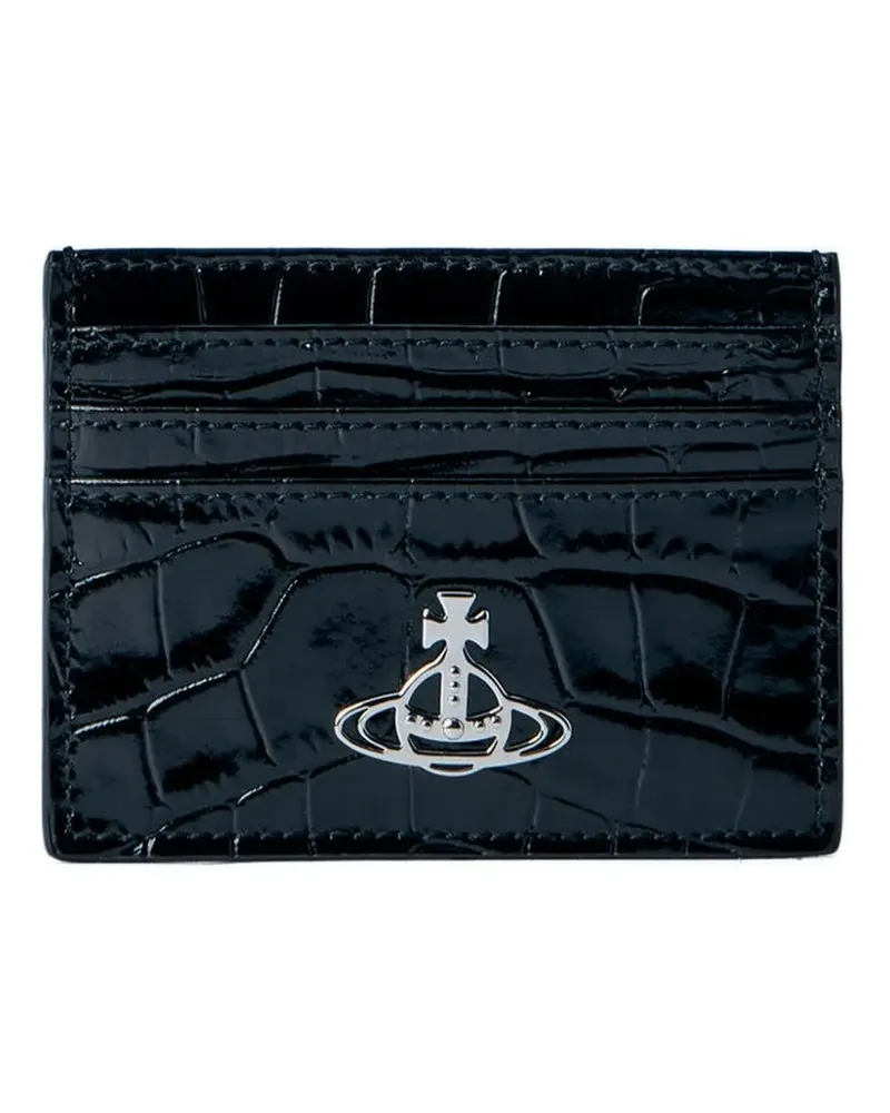 Vivienne Westwood Crocodile logo-embelished card holder - Schwarz Schwarz