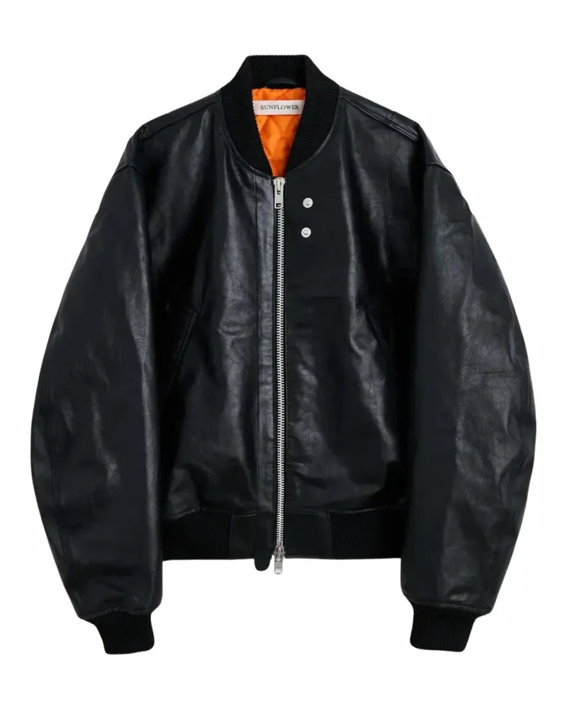 Sunflower Flight Lederjacke - Schwarz Schwarz