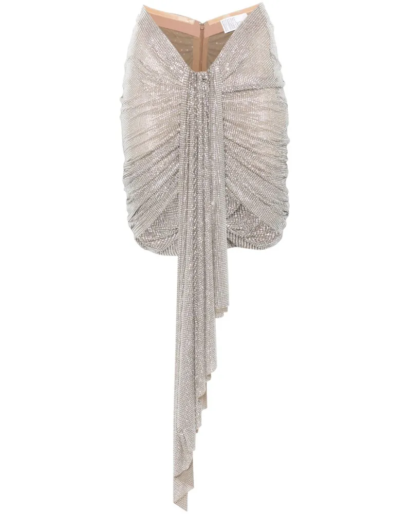 Giuseppe di Morabito Asymmetrischer Wickelrock mit Kristallen - Silber Silber