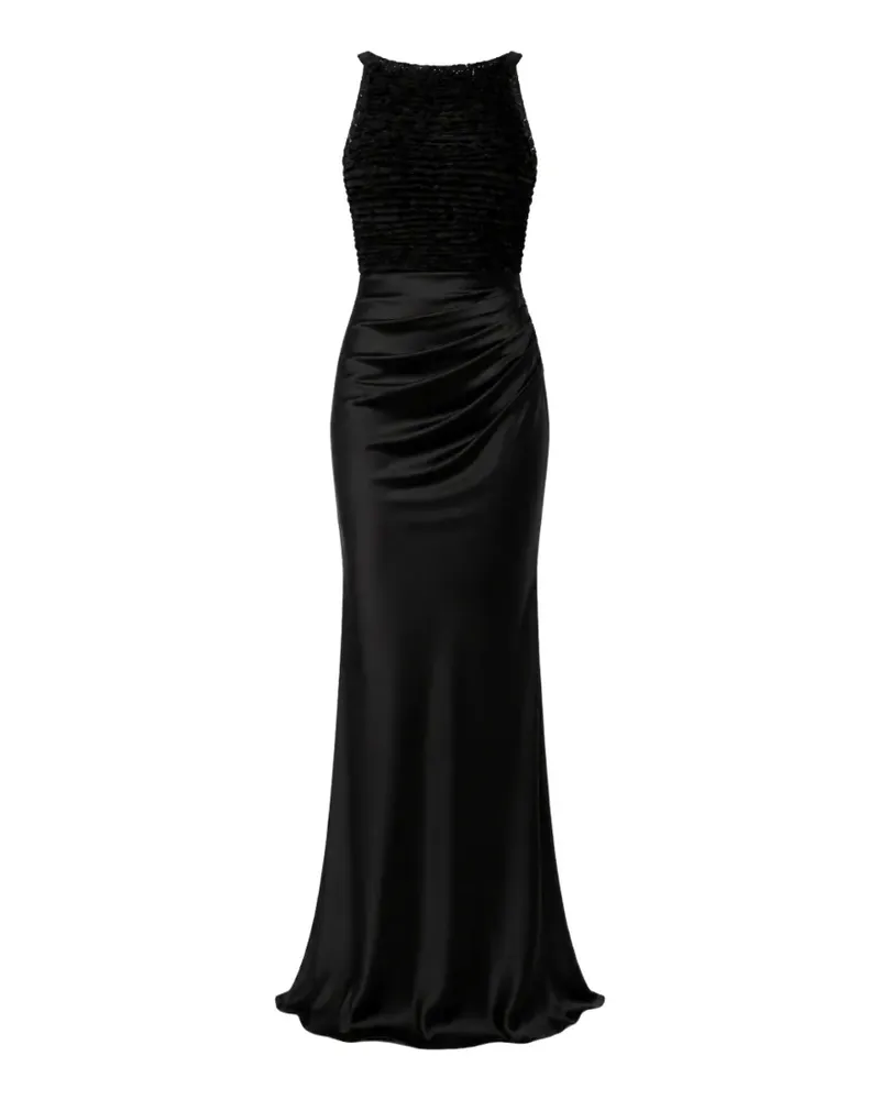 Elisabetta Franchi Drapiertes Red Carpet Kleid - Schwarz Schwarz