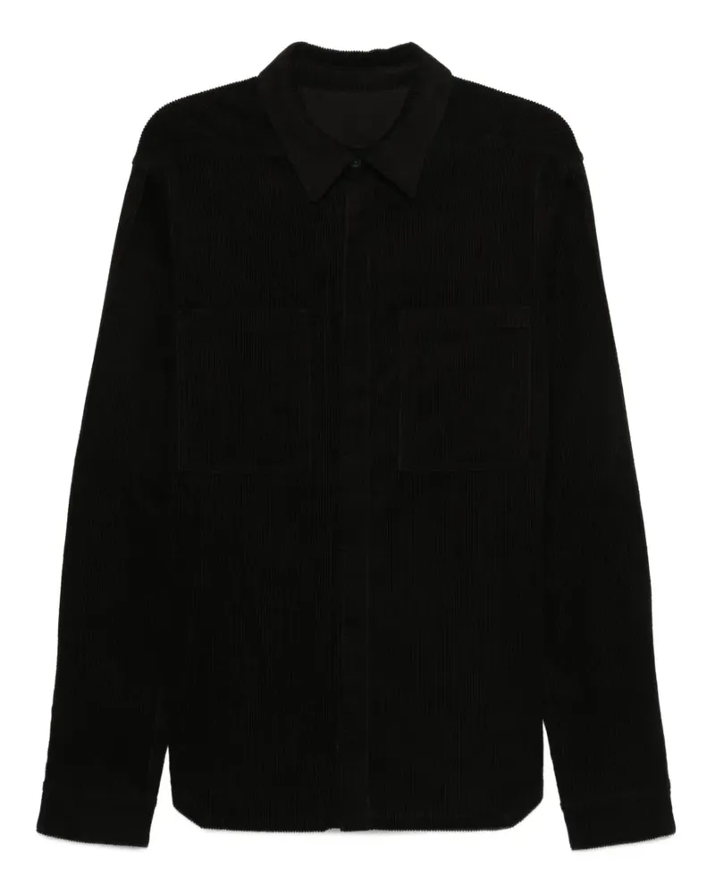 Rick Owens Hemd aus Cord - Schwarz Schwarz