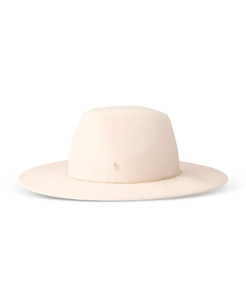 Maison Michel Kyra Fedora mit Perlenbesatz - Nude Nude