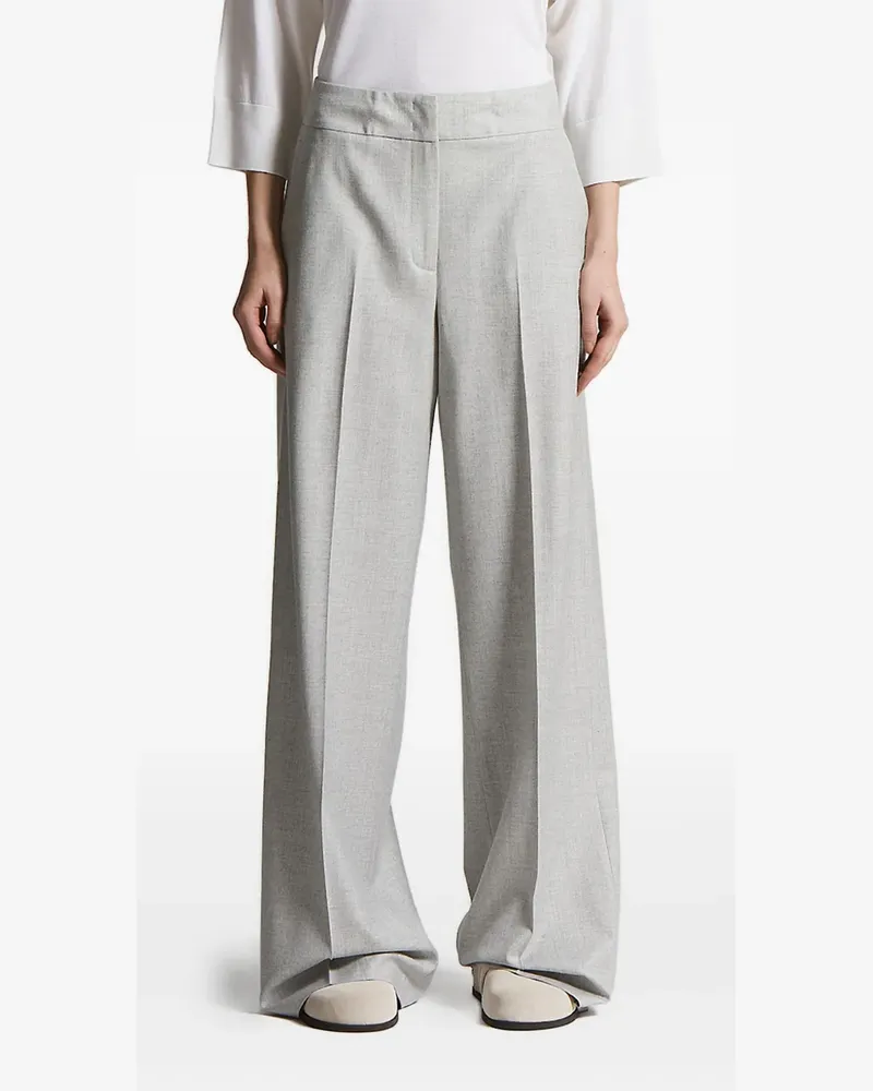 Peserico Wide-Leg-Hose mit Bundfalten - Grau Grau