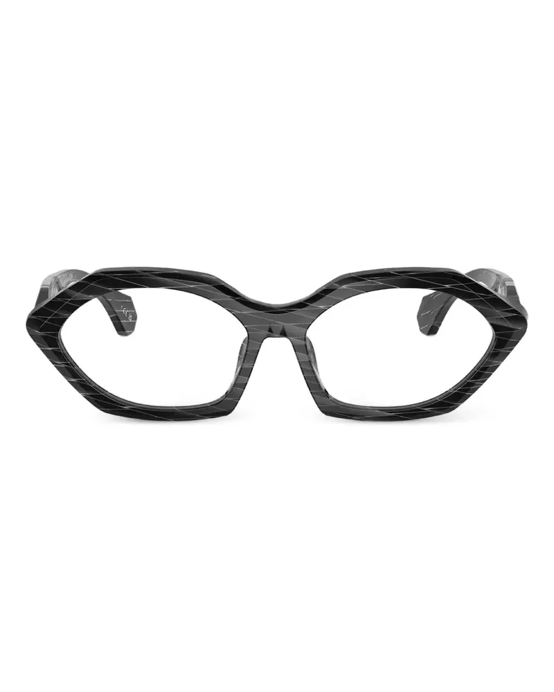 Alain Mikli geometric-frame glasses - Schwarz Schwarz