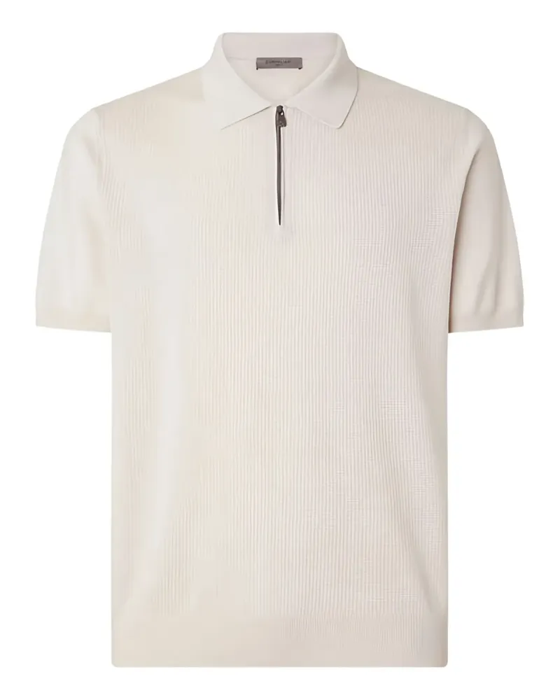 Corneliani Poloshirt mit Reißverschluss - Nude Nude