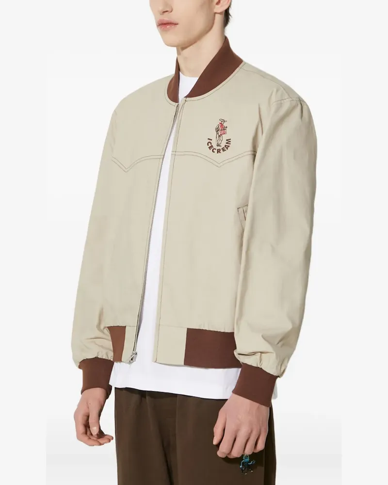ICECREAM Bomberjacke mit Logo-Stickerei - Nude Nude
