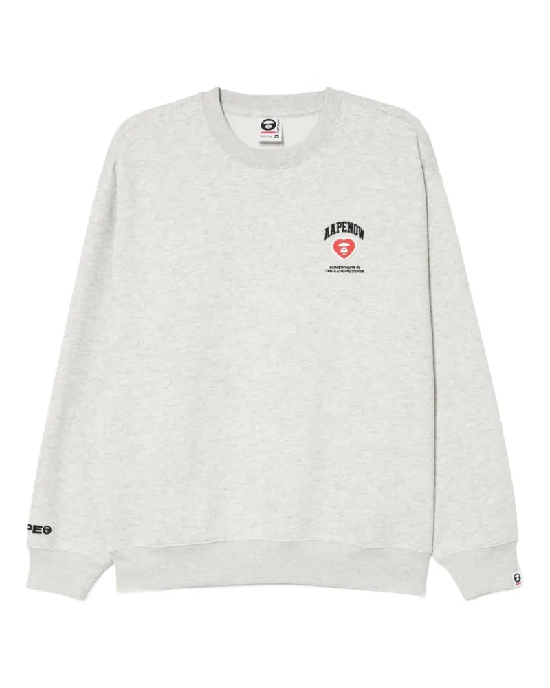 BAPE Sweatshirt mit Logo-Patch - Grau Grau