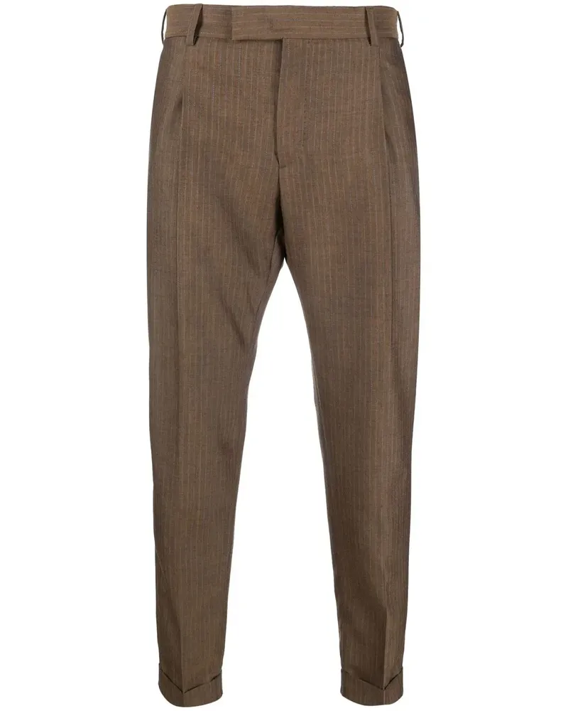 PT TORINO Klassische Cropped-Hose - Braun Braun