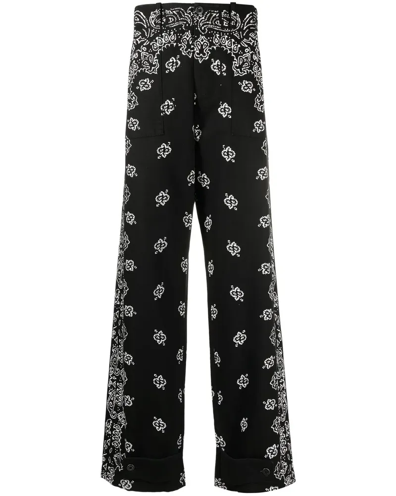 Amiri Hose mit Paisley-Print - Schwarz Schwarz