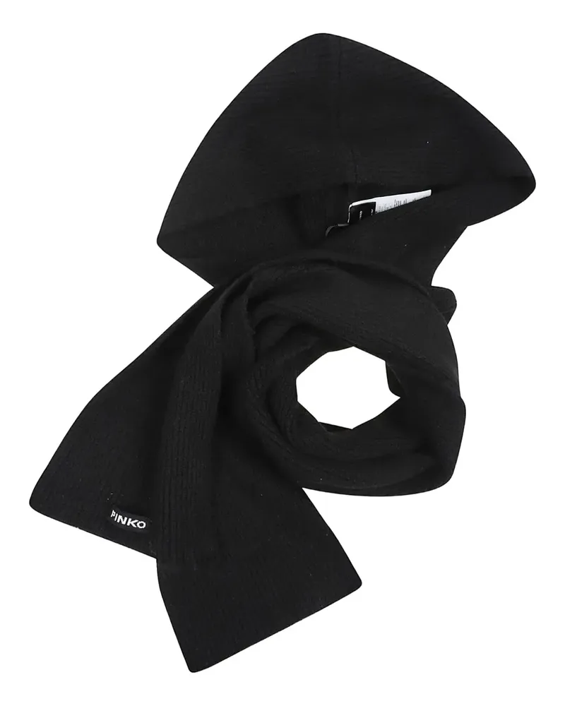 Pinko Schal mit Kapuze - Schwarz Schwarz