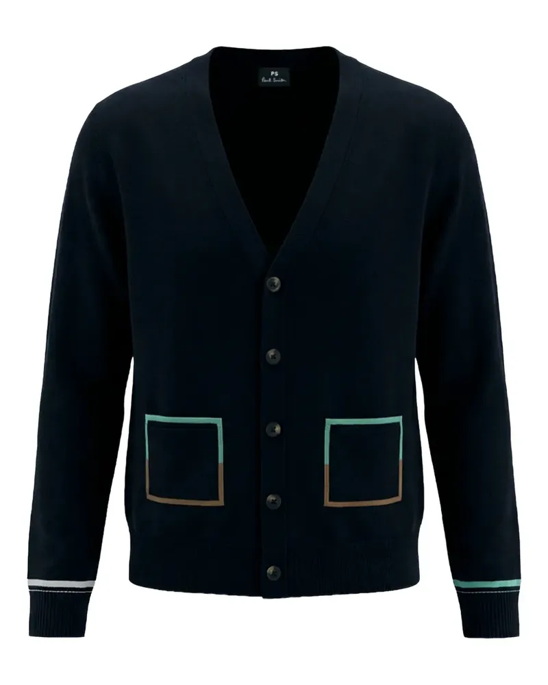 Paul Smith pocket V-neck cardigan - Schwarz Schwarz