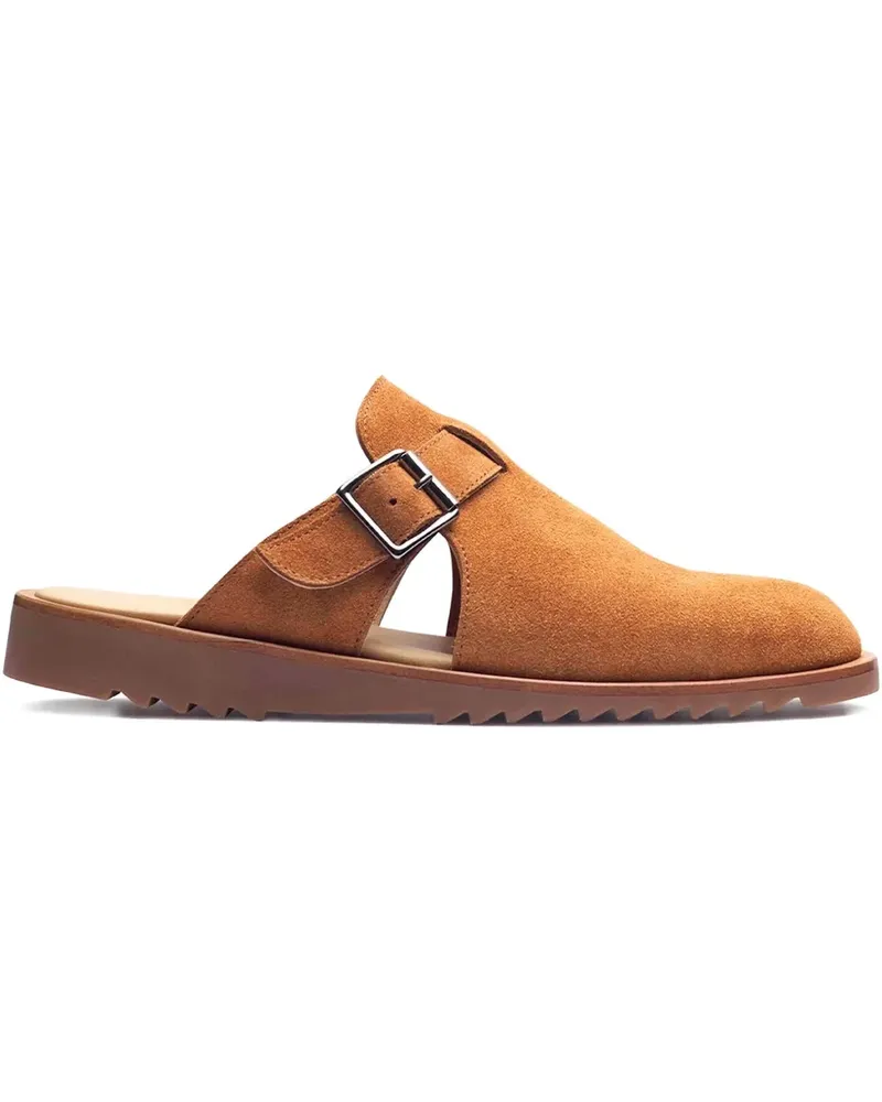 Paraboot Athens Mules aus Wildleder mit Schnallenverschluss - Braun Braun
