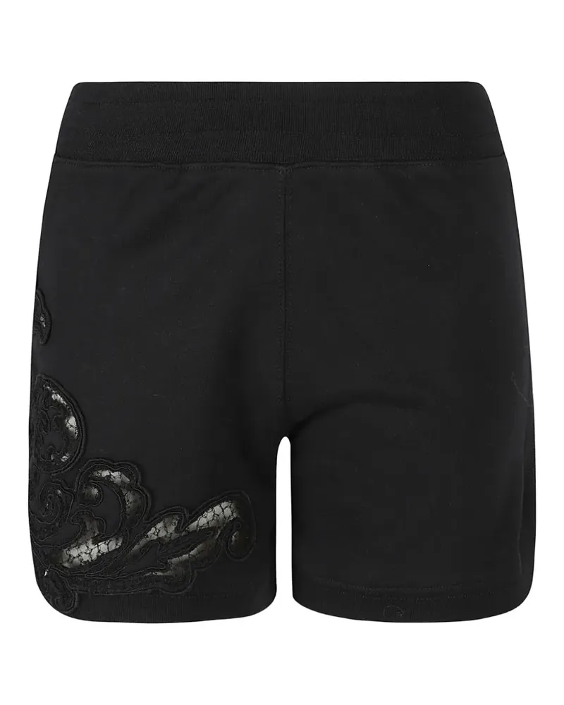 Ermanno Scervino Shorts mit Spitzenapplikation - Schwarz Schwarz