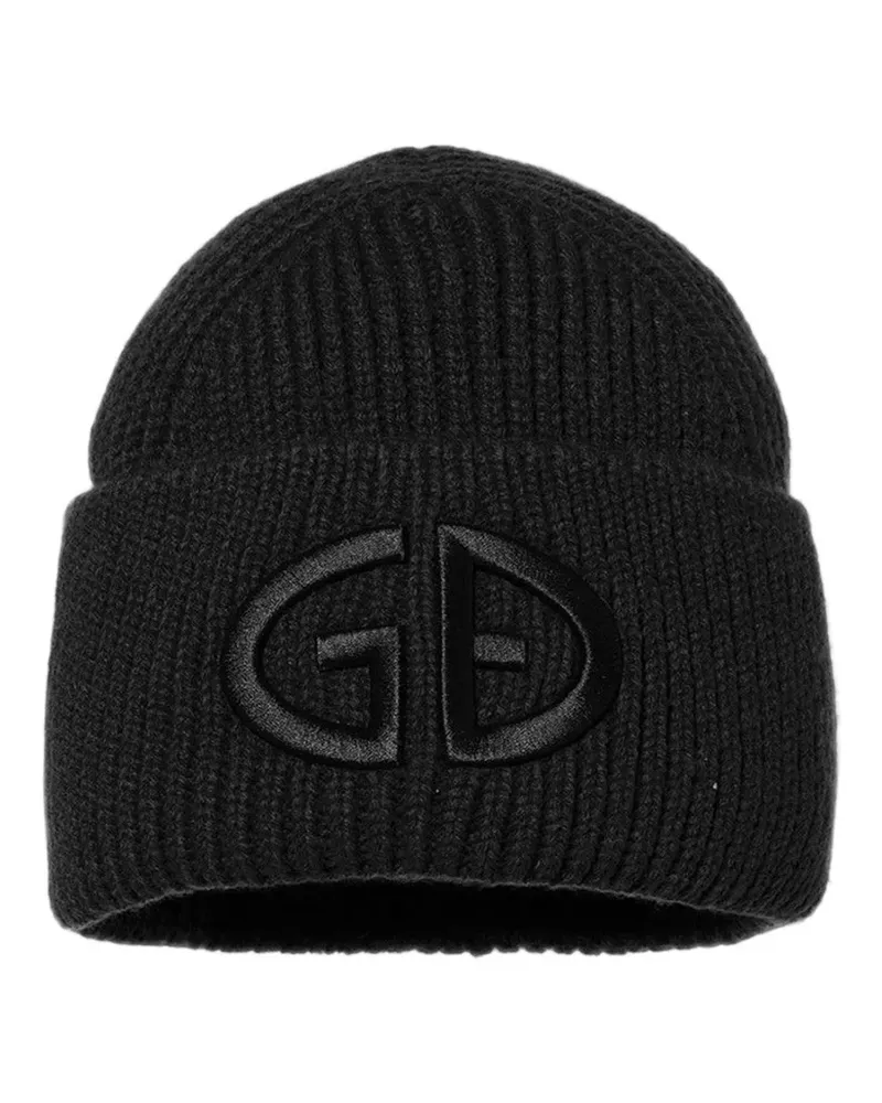 GOLDBERGH Valerie logo-patch ribbed-knit beanie hat - Schwarz Schwarz