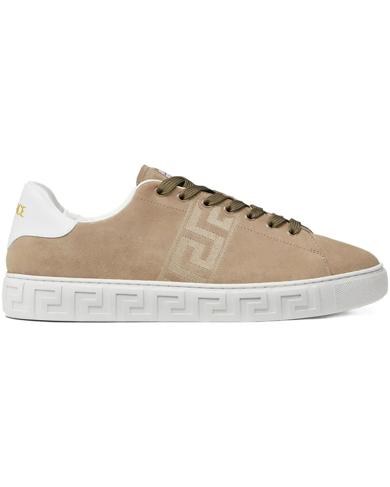 Versace Sneakers mit Greca-Stickerei - Braun Braun