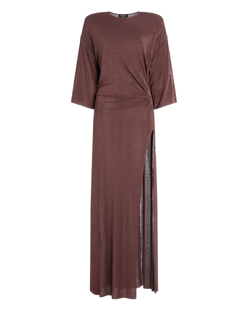 SER.O.YA Laina twisted side-split maxi dress - Braun Braun