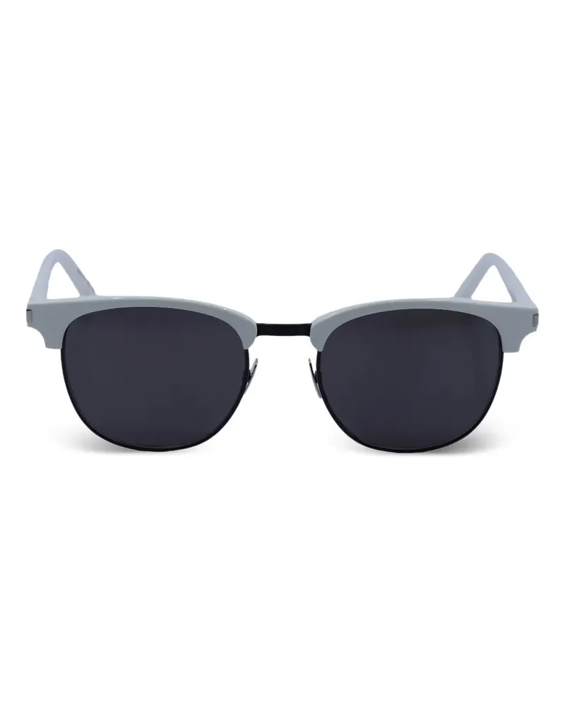 Saint Laurent Sonnenbrille mit rundem Gestell - Weiß Weiß