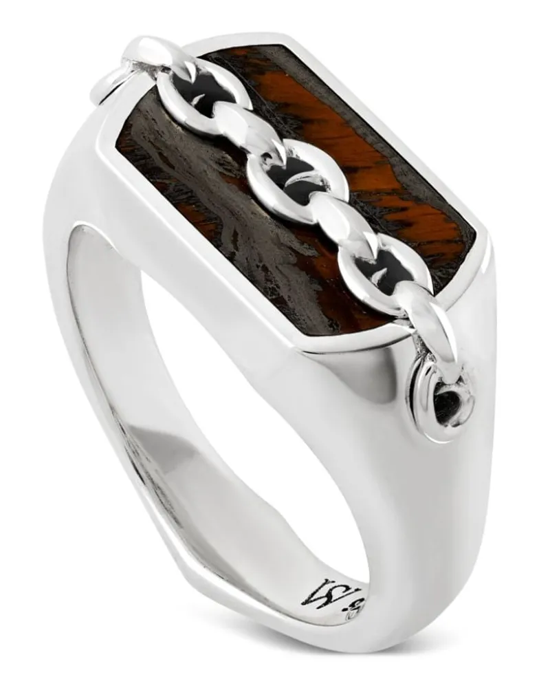 Stephen Webster Inline Ring mit Tigerauge - Silber Silber