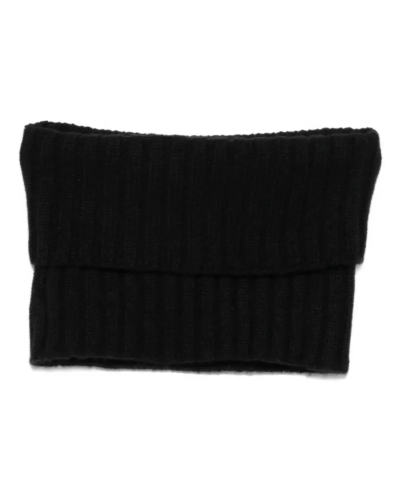 Dell'oglio ribbed scarf - Schwarz Schwarz