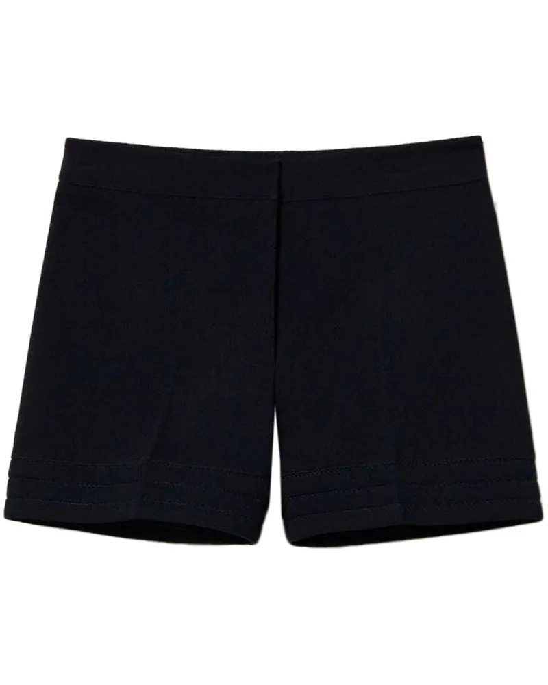Twin-Set Gerade Shorts mit Stickerei - Blau Blau