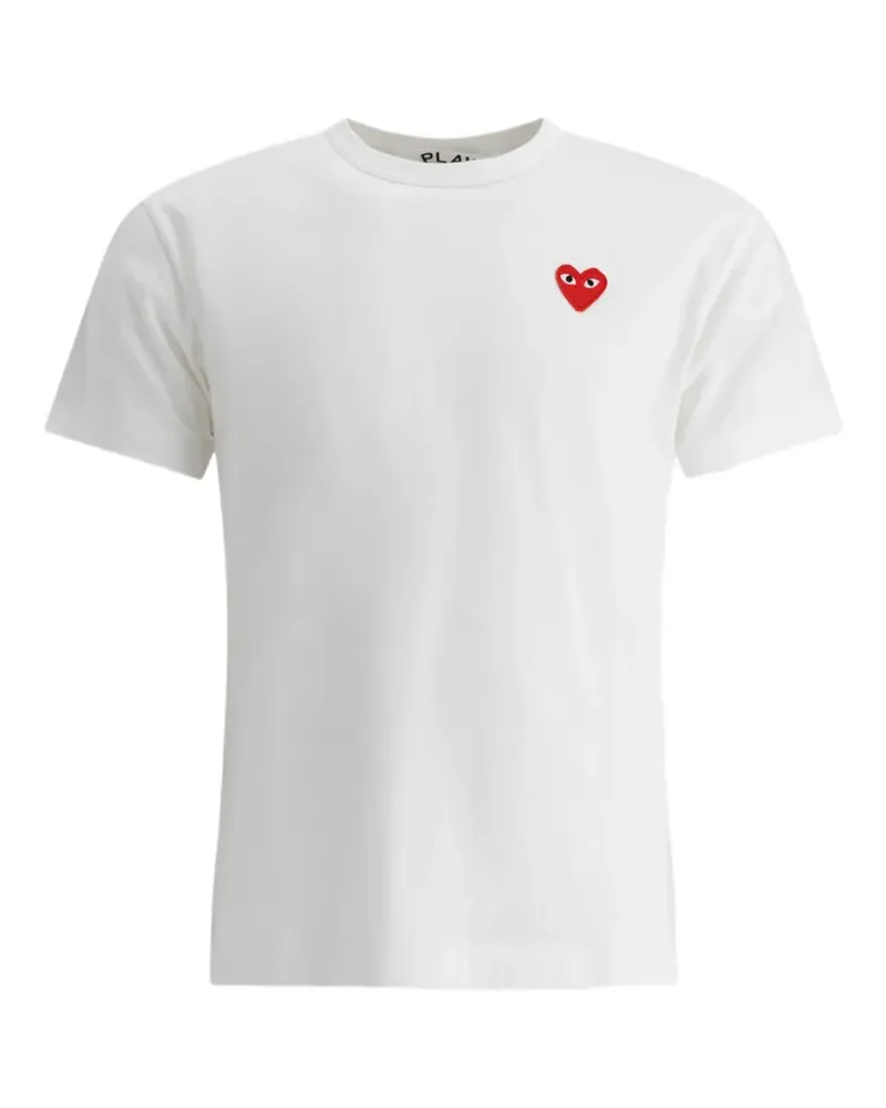 Comme des Garçons heart-patch T-shirt - Weiß Weiß