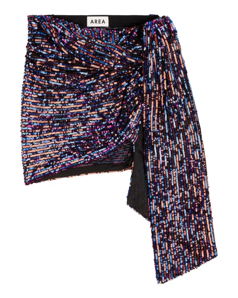 Area sequin-embellished wrapped skirt - Schwarz Schwarz
