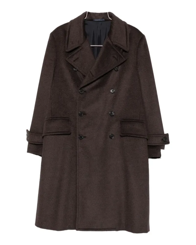 Caruso Corsaro double-breasted buttoned coat - Braun Braun