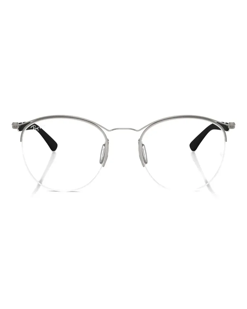 Ray Ban round-frame semi-rimless glasses - Silber Silber