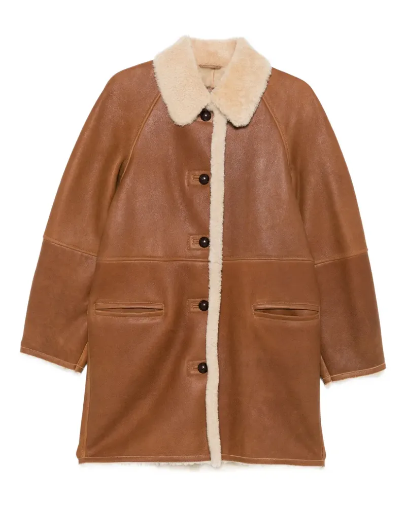 Isabel Marant Mantel mit Shearling - Braun Braun