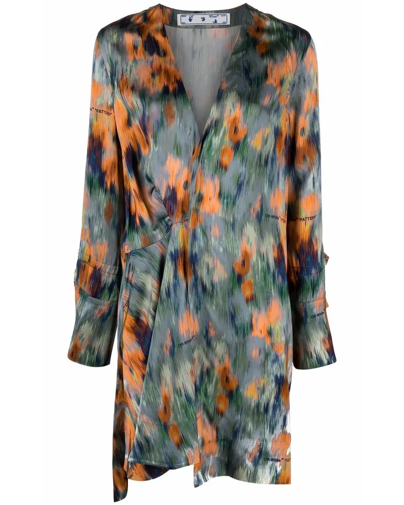 OFF-WHITE Kleid mit abstraktem Print - Orange Orange