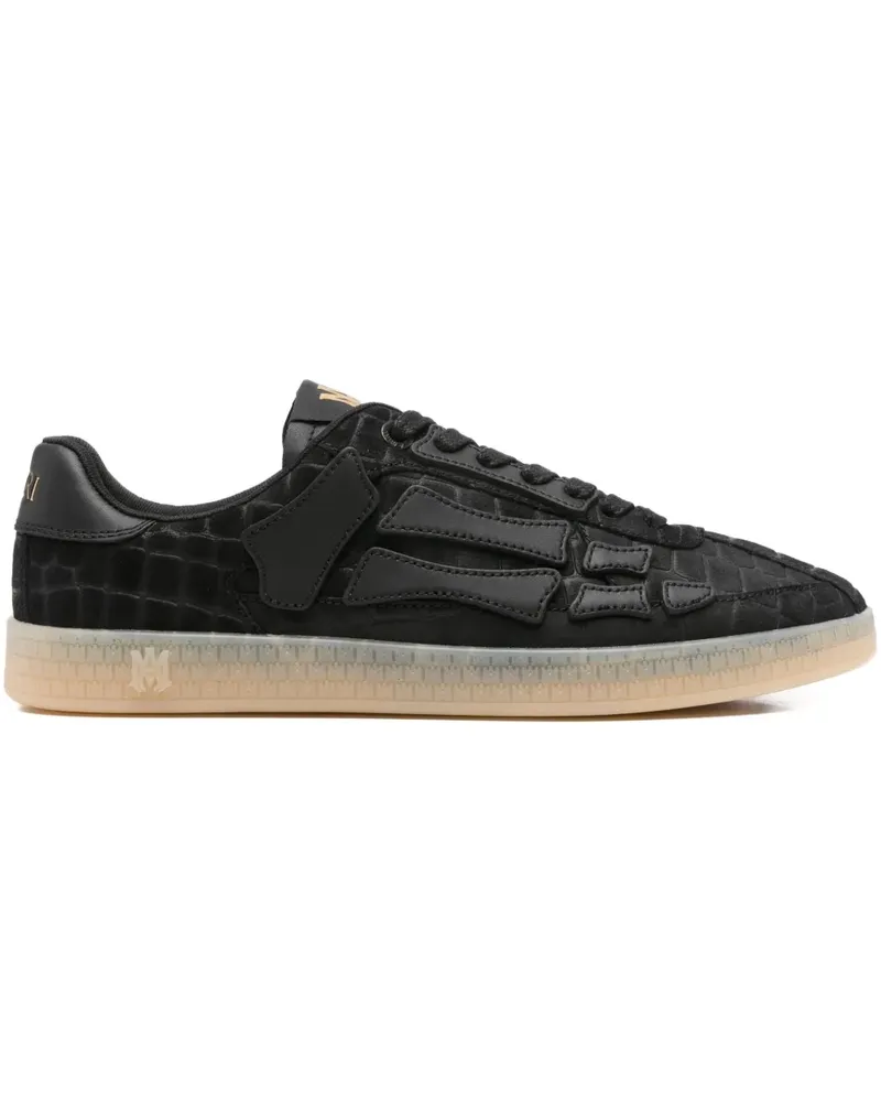 Amiri Sneakers mit Kroko-Optik - Schwarz Schwarz