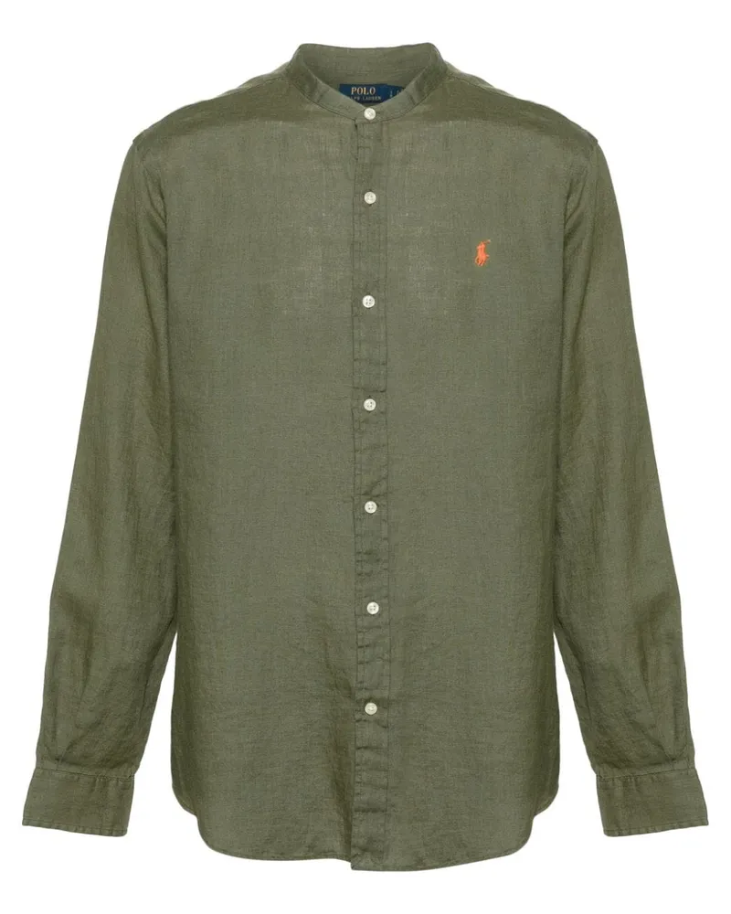 Ralph Lauren Leinenhemd mit Polo Pony - Grün Grün