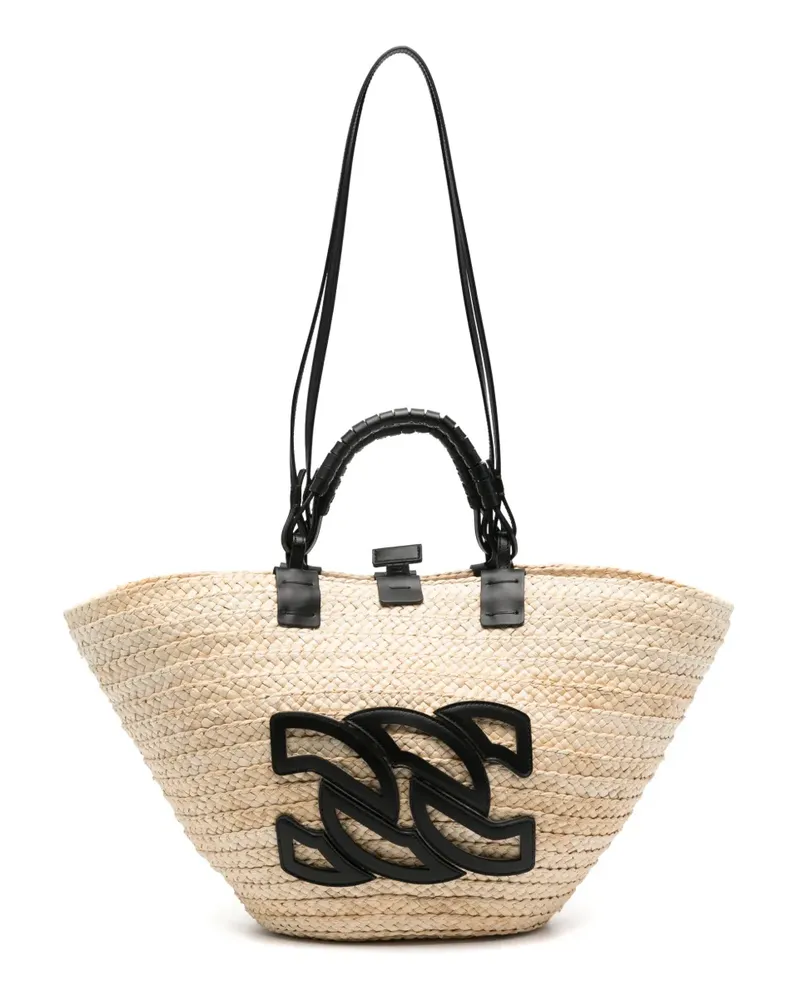 Casadei Panera Shopper mit Logo-Applikation - Nude Nude