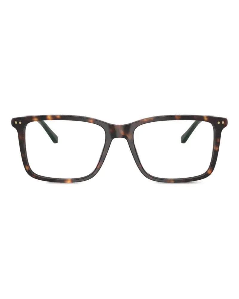 Ralph Lauren Eckige Brille mit Streifendetail - Grün Grün