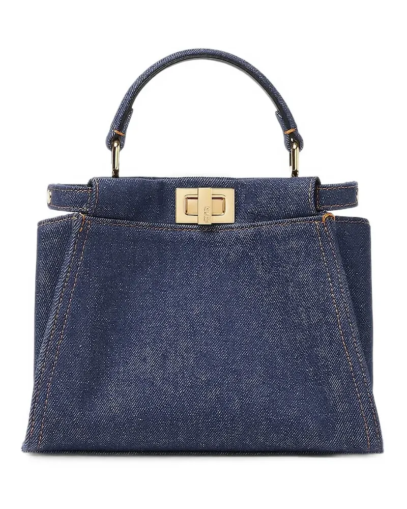 Fendi Kleine Peekaboo Tote Bag - Blau Blau