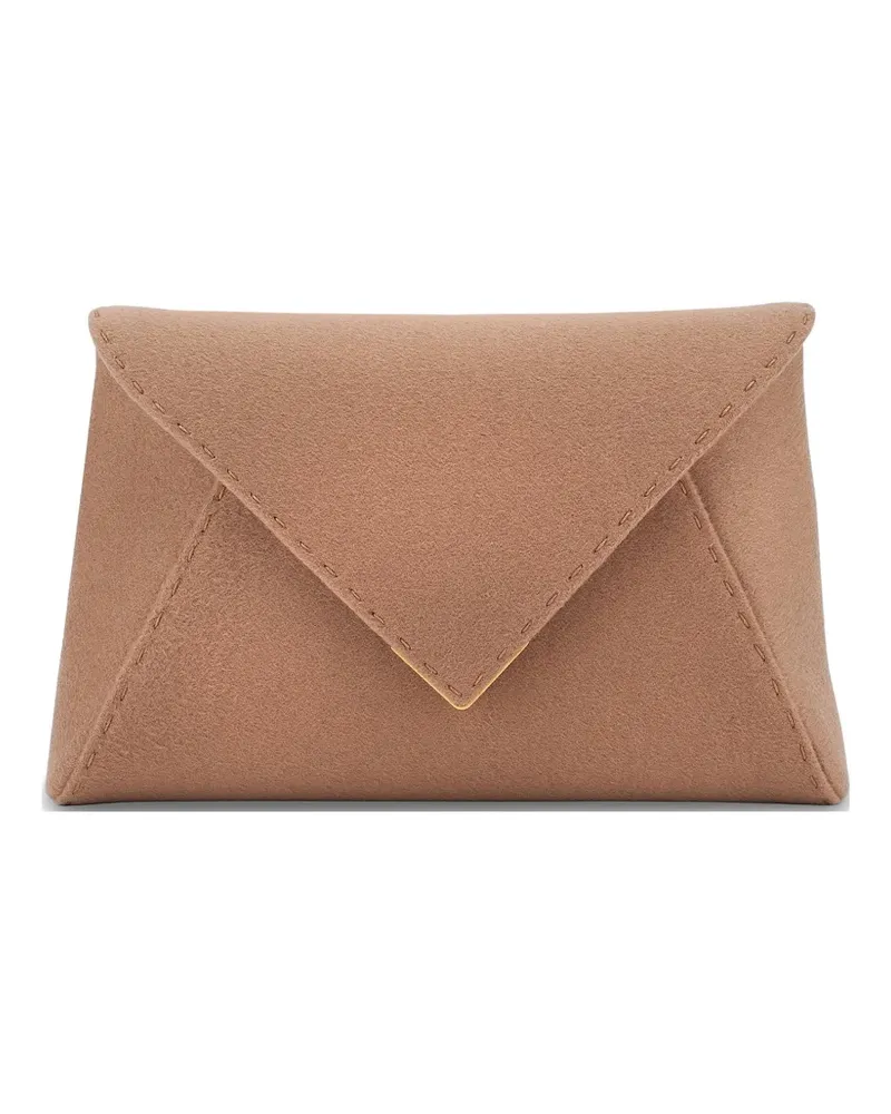 Tyler Ellis large Lee Pouchet hand-stitched clutch bag - Nude Nude