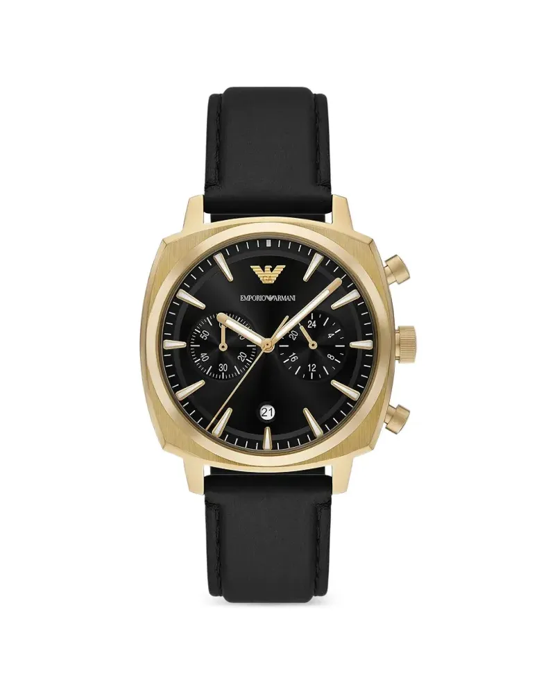 Emporio Armani Round-face 43mm - Schwarz Schwarz