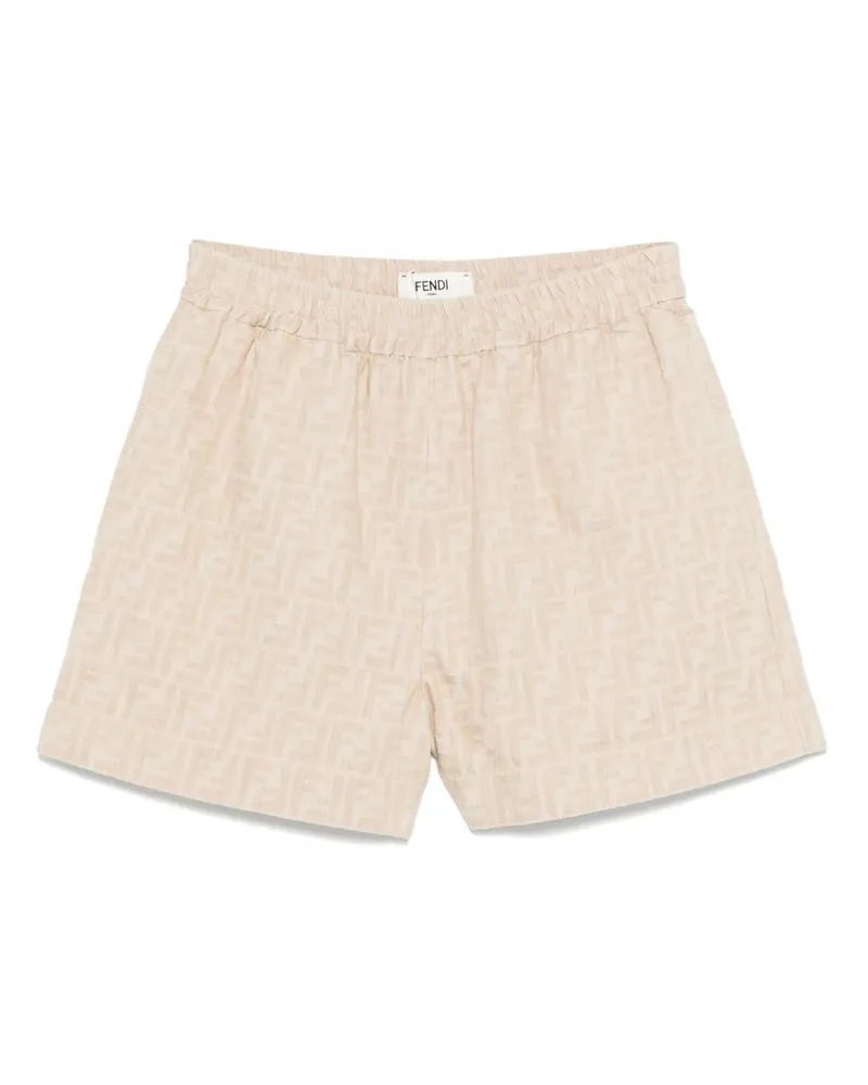 Fendi Shorts aus FF-Jacquard - Nude Nude