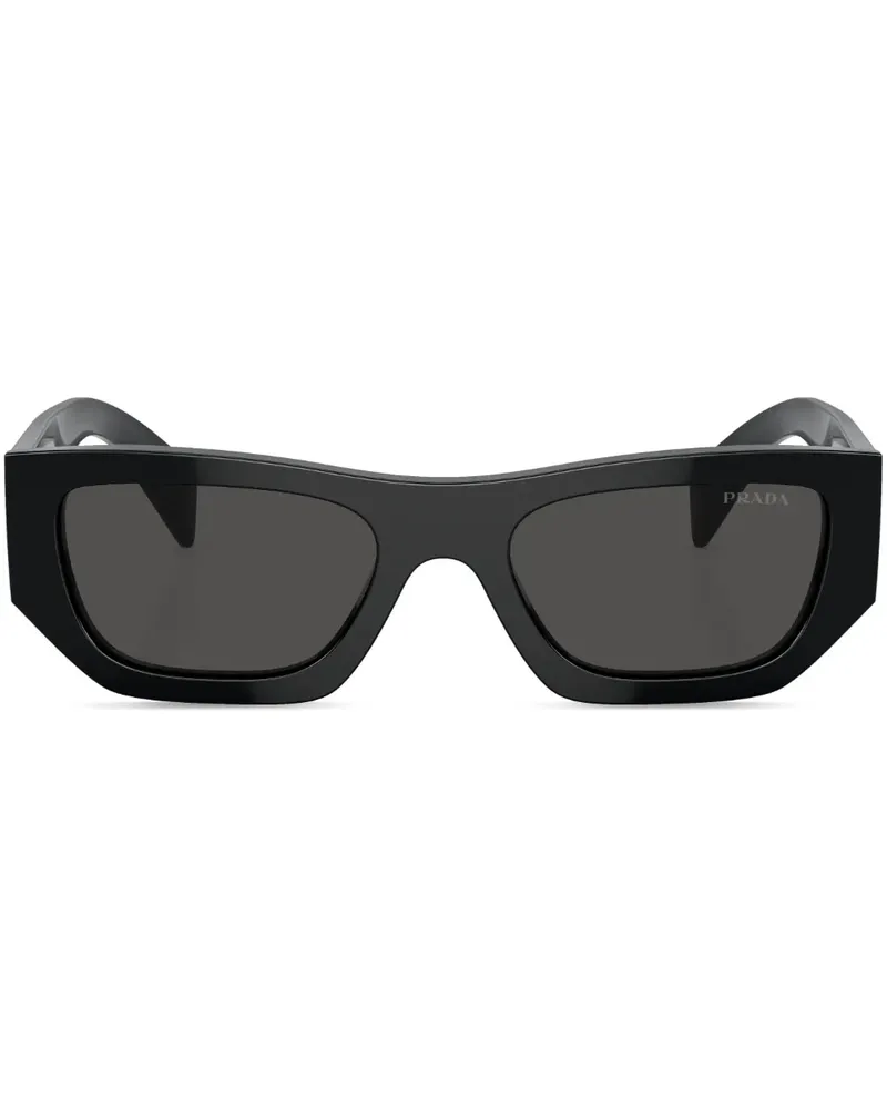 Prada Geometrische Sonnenbrille - Schwarz Schwarz